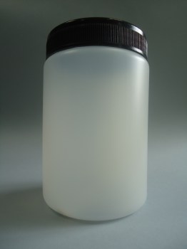 Bote plástico tapa negra  1 litro (caja 50 uni.)